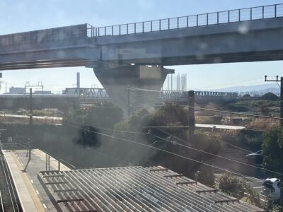 倉見駅から新幹線を見る