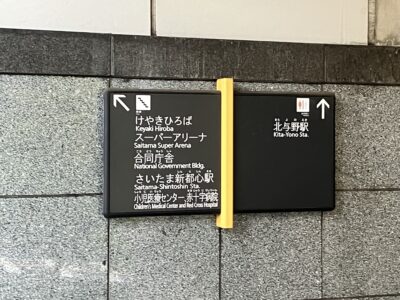 北与野駅の案内板