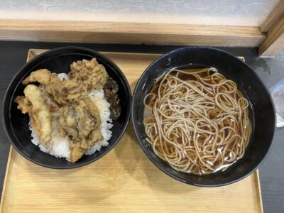 舞茸天丼セット（温そば）