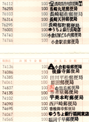 九州の通帳