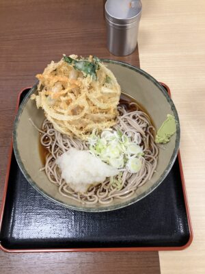 冷やしかき揚げそば