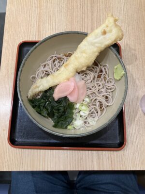 穴子天おろしそば新生姜添え